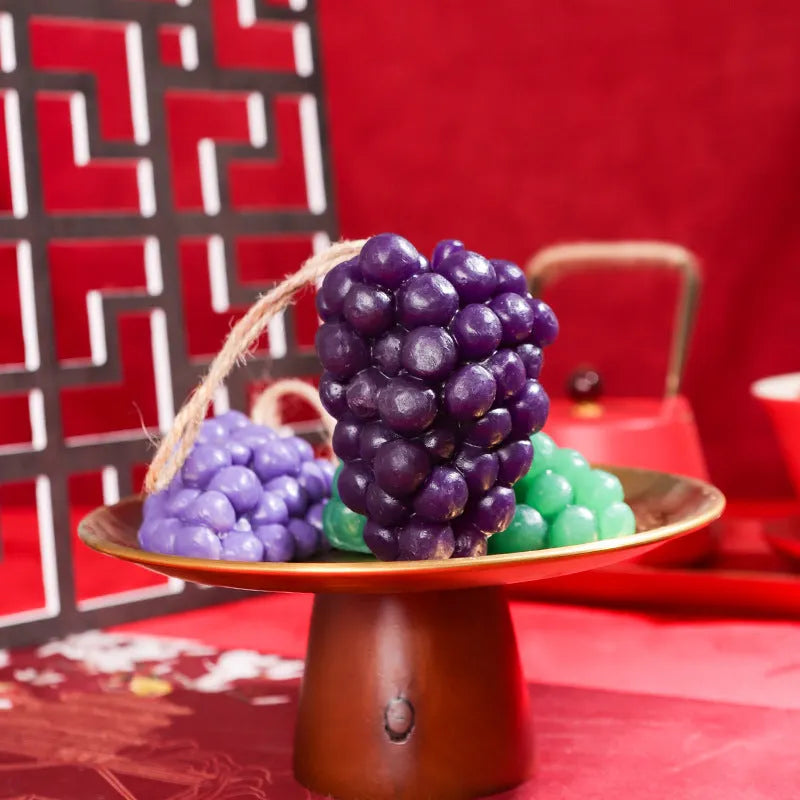 Purple and green grape cluster handmade soap bar, 80g net content