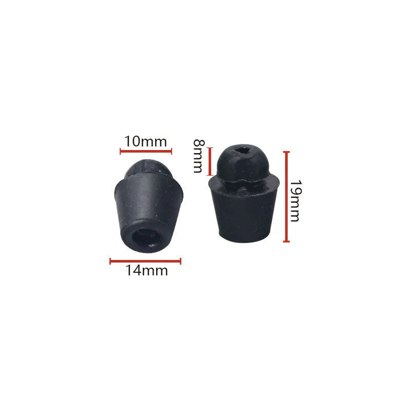 10-pack of X16 coloured rubber automobile buckle dampers for shock absorption.