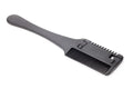 Silver aluminium pet razor comb with comb teeth and trimming blade for dog and cat grooming