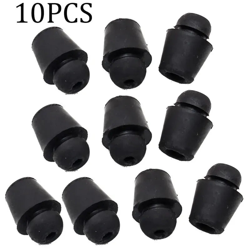 10-pack of X16 coloured rubber automobile buckle dampers for shock absorption.