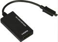 Black DisplayPort Micro USB to HDMI adapter cable with 12cm length