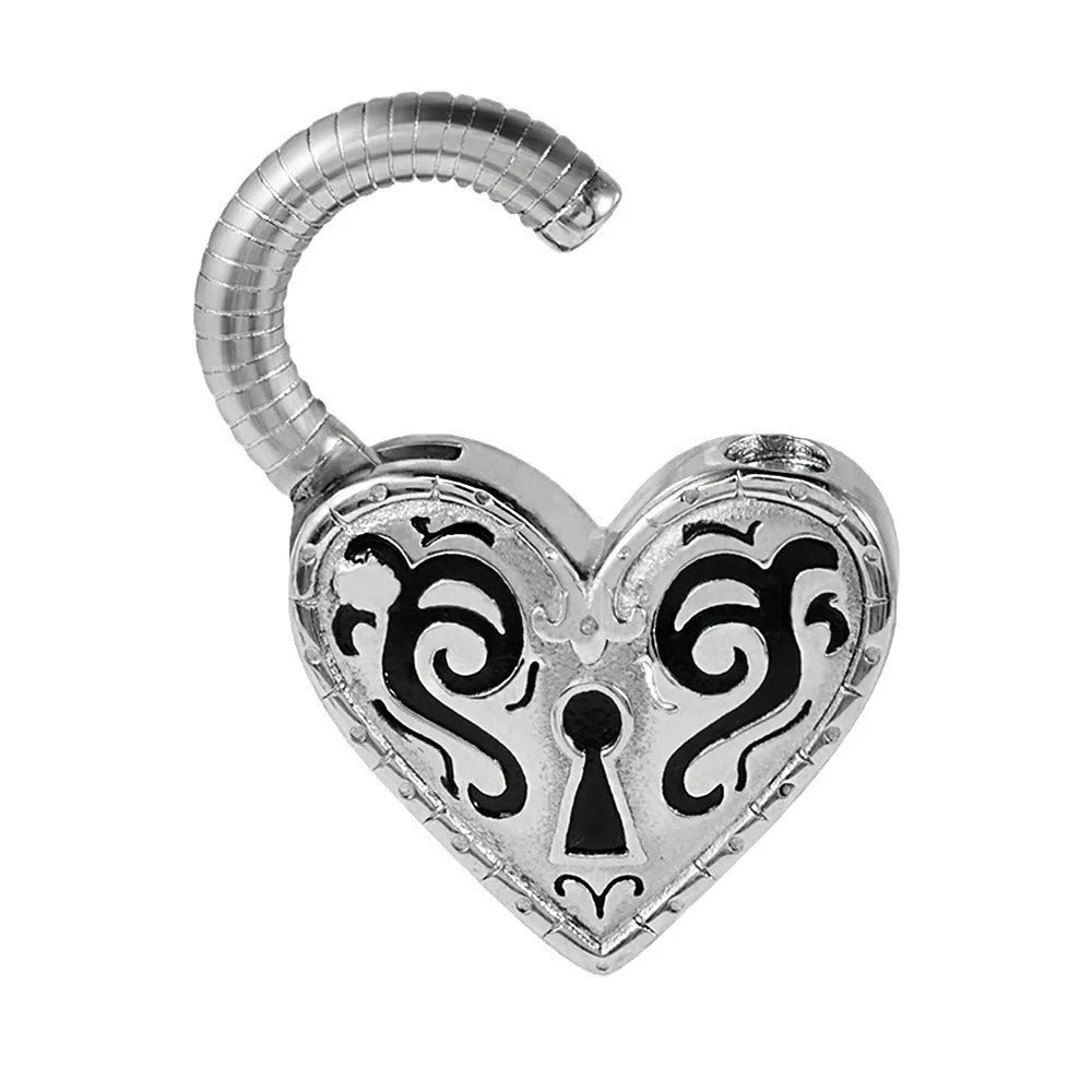 Heart-shaped stainless steel earrings with electroplated gold or steel colour finishes