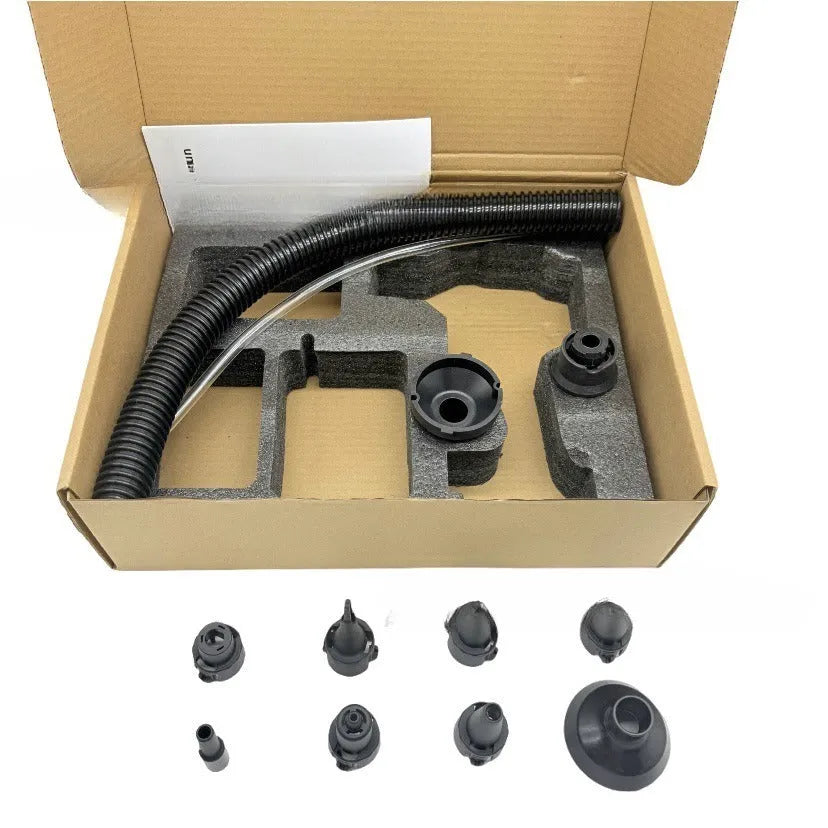 Rechargeable lithium battery air exhauster with bare metal head for snow and dust removal