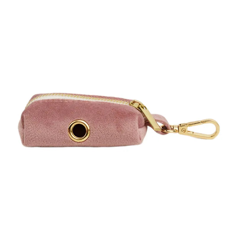 Light purple pink velvet dog collar and leash set with decorative flower accessories