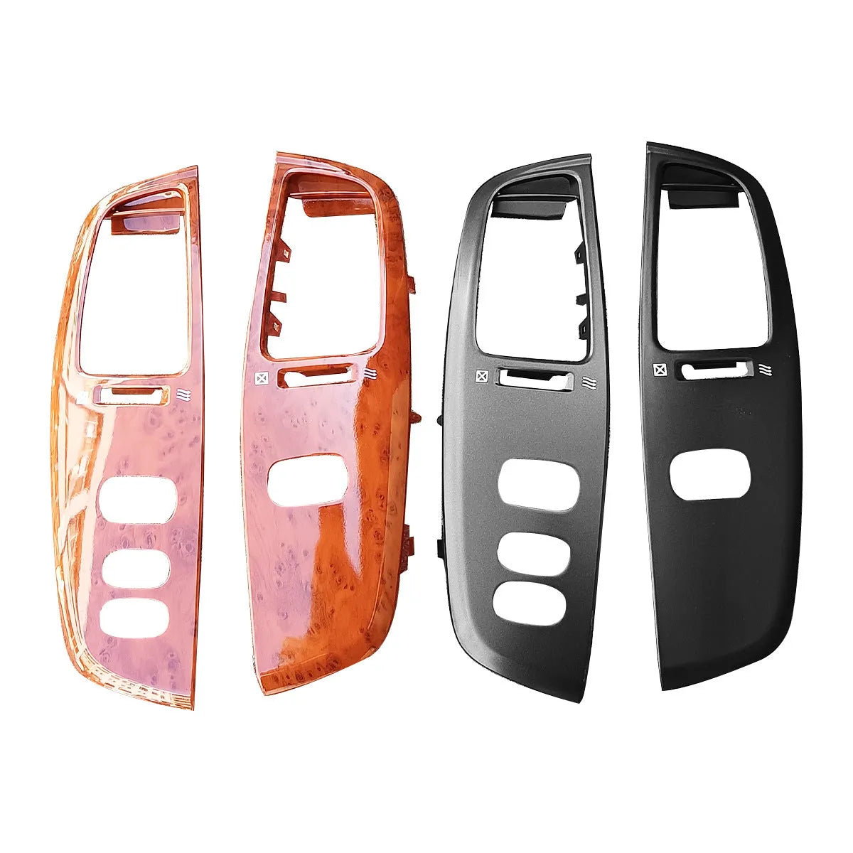 ABS air outlet panel with peach wood colour finish for central ventilation systems