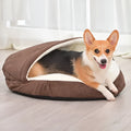 Brown cloth dog kennel with removable washable components in small size