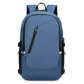 Men's Oxford cloth computer backpack in solid colour with street trend style.
