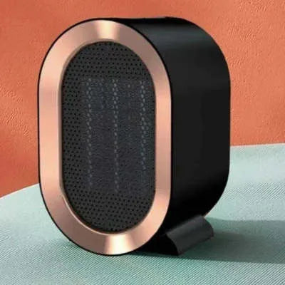 Portable desktop electric heater with PTC ceramic heating element in choice of colours