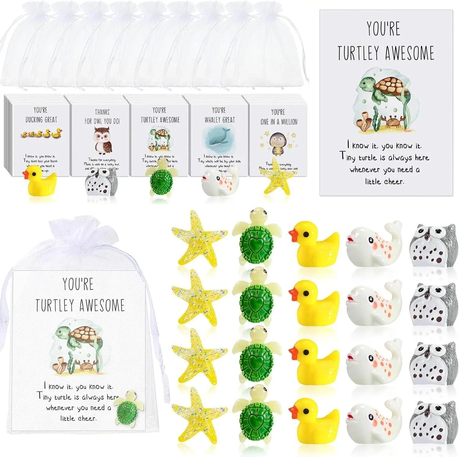 Set of solid resin greeting cards featuring a funny pen scrape pun design, shown in a pack.