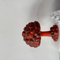 Modern art mushroom cloud shaped table lamp with USB cable connector.