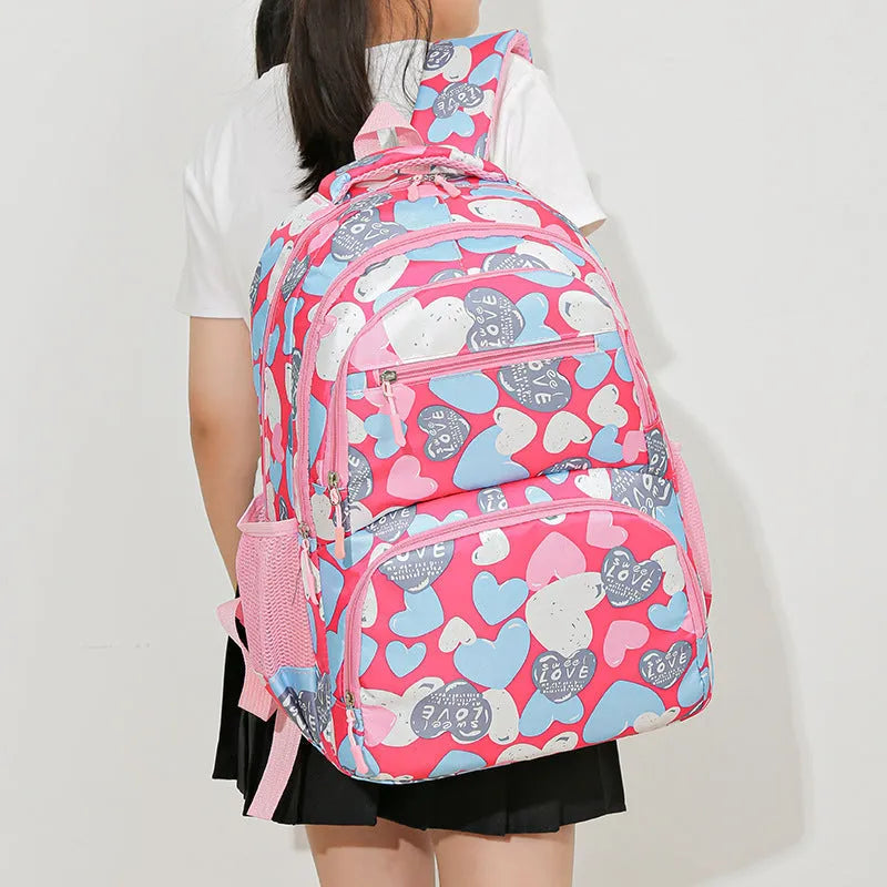 Student schoolbag with air pillow belt system in Oxford cloth construction showing blue colour option