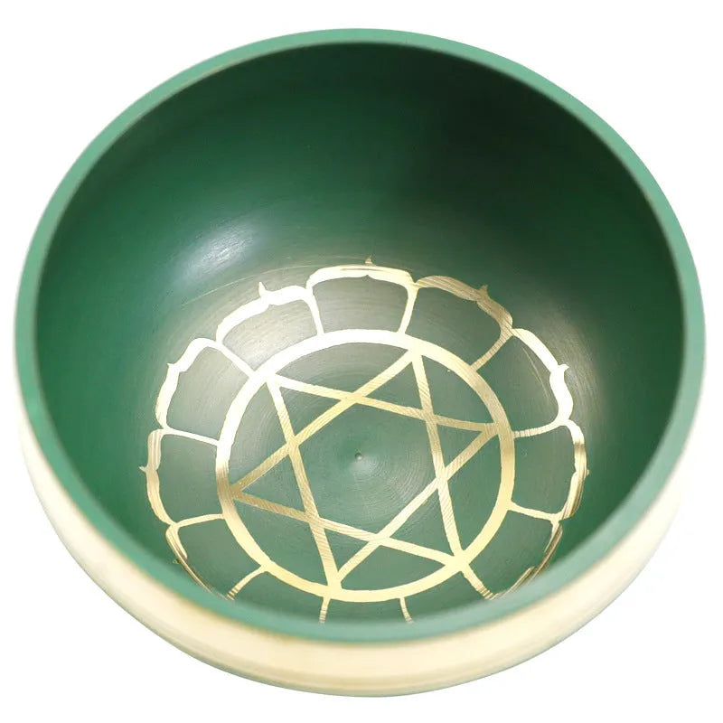 Handmade Himalayan singing bowl in multiple colours measuring 8cm diameter for meditation and yoga