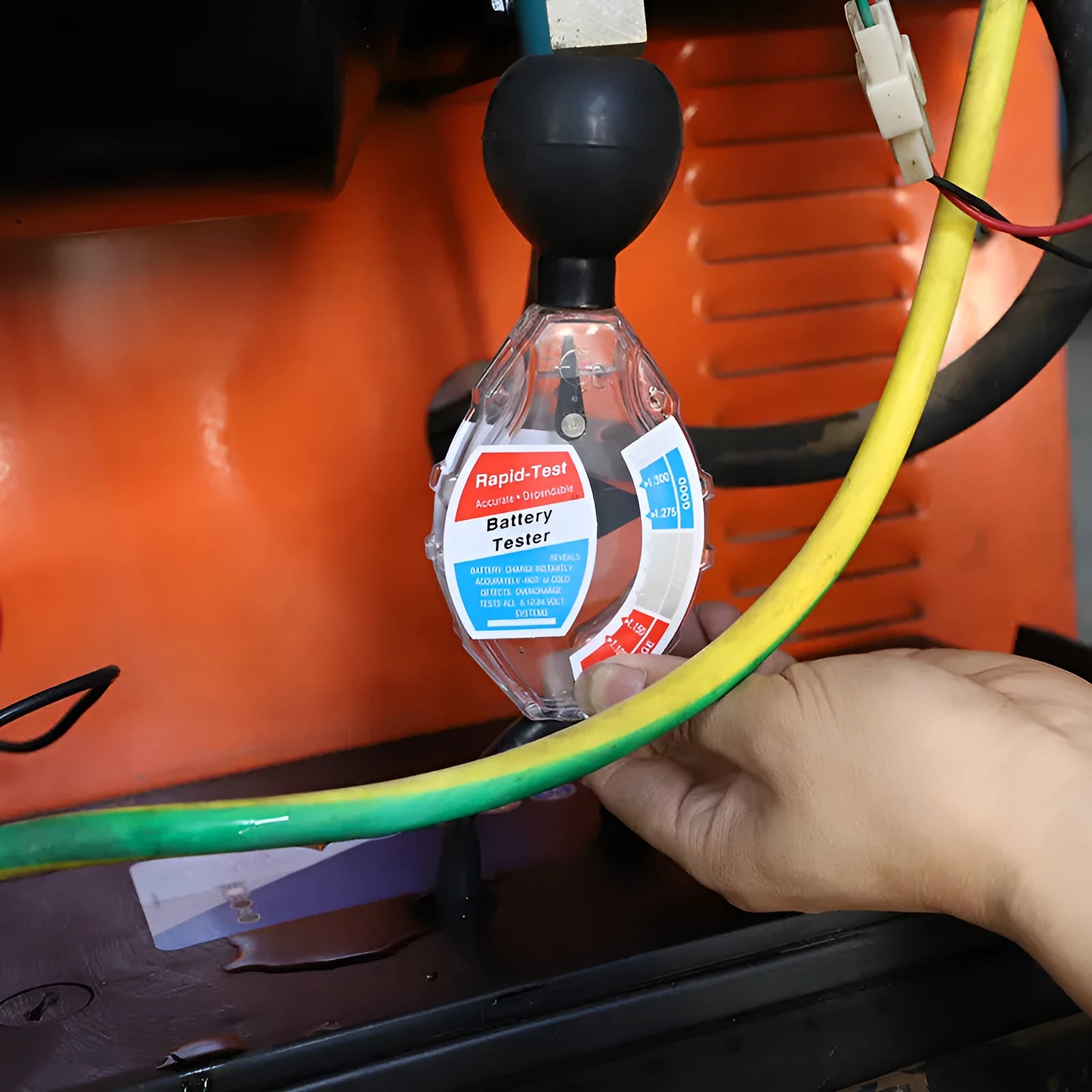 Suction electrolyte hydrometer for lead acid battery specific gravity testing with ABS construction