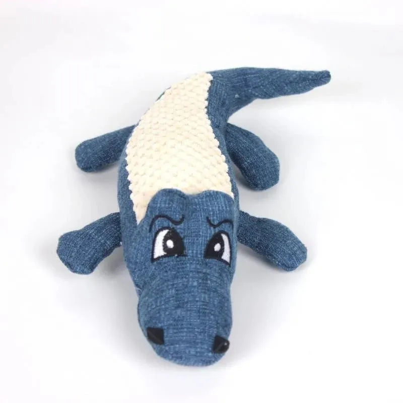 Blue green red corn grid texture plush pet toy with biting sound feature
