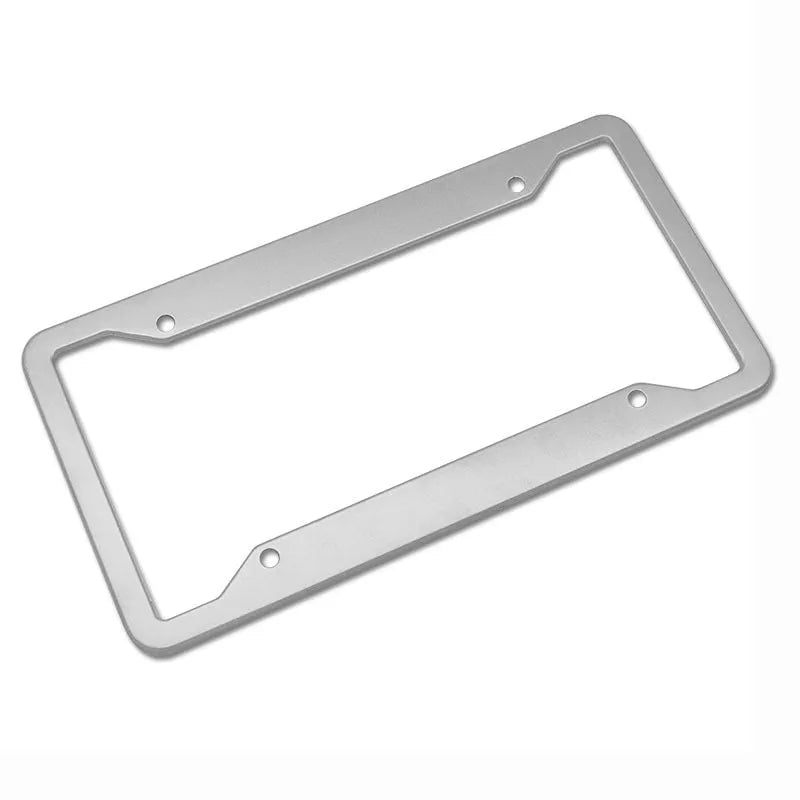 Stainless steel aluminium alloy licence plate frame in black, grey, silver and steel finishes