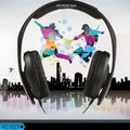 Black head-mounted stereo headphones with over-ear design and detachable cable for professional monitoring and gaming