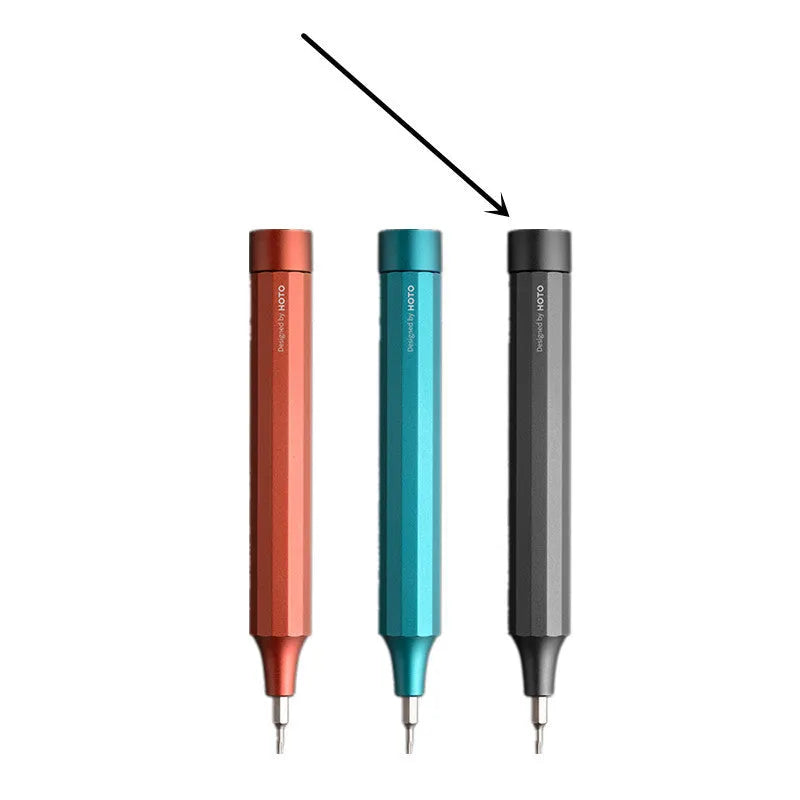 Black, green, or red 24-in-1 aluminium repair screwdriver set with magnetic bit storage.