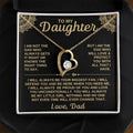 Hollow heart-shaped necklace in gold or silver finish, presented with a card and gift box.