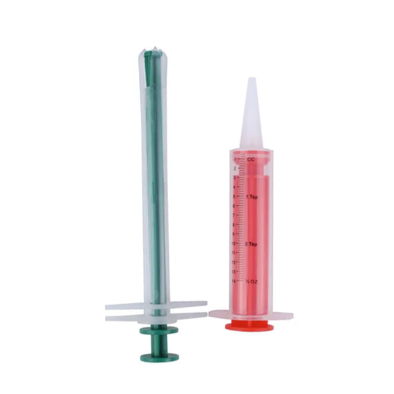 Two pet pill shooters with soft silicone tips for cat and dog tablet administration