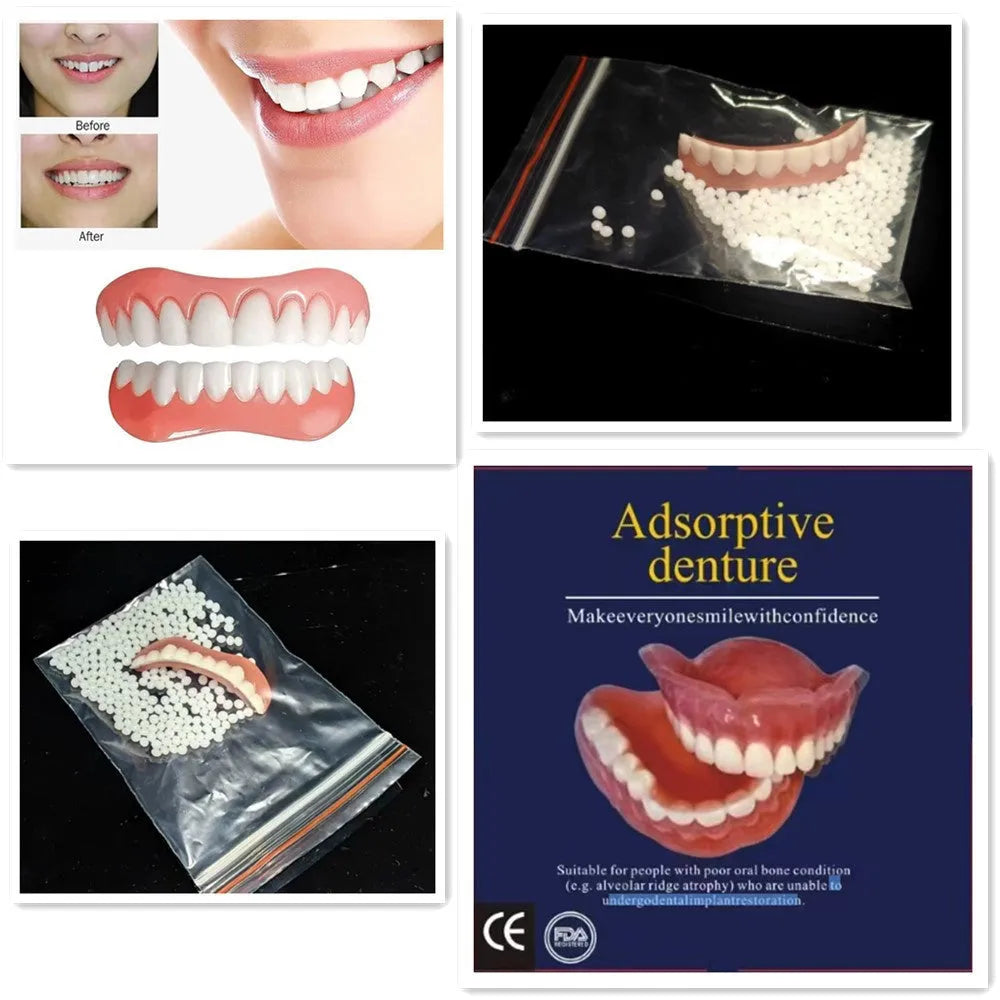 Disposable silicone simulation smile dentures tooth socket model for dental training practice