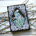 Black A5 diamond painting notebook for peacock beauty crystal art with shaped and bright drills