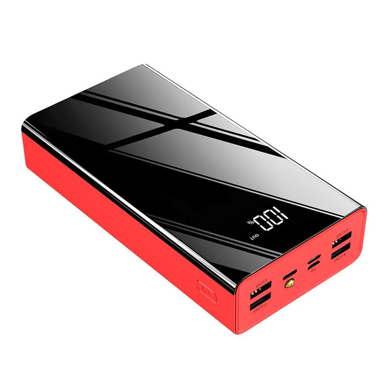40000 mAh power bank with LCD display in Chinese red and black colours