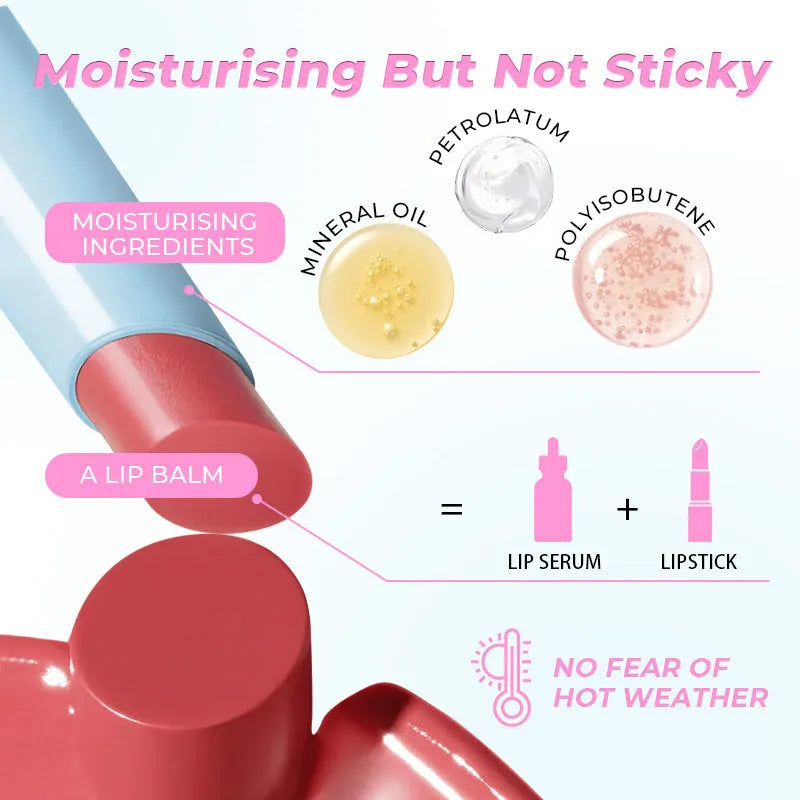 Moisturising waterproof lipstick bullet in six nude to pink shades, 1.8g content