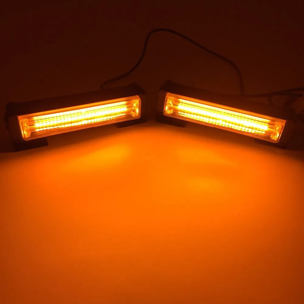 Yellow 208 model strobe warning light with aluminium alloy housing and COB LED light source