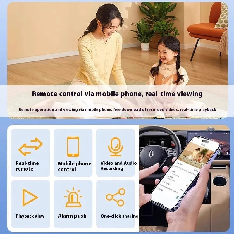 Wireless battery-powered indoor security camera with a 1.2-inch ball design on a mounting bracket.