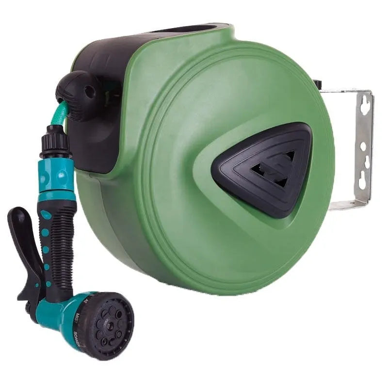 Automatic retractable hose reel with 10 metre PVC water pipe for car washing