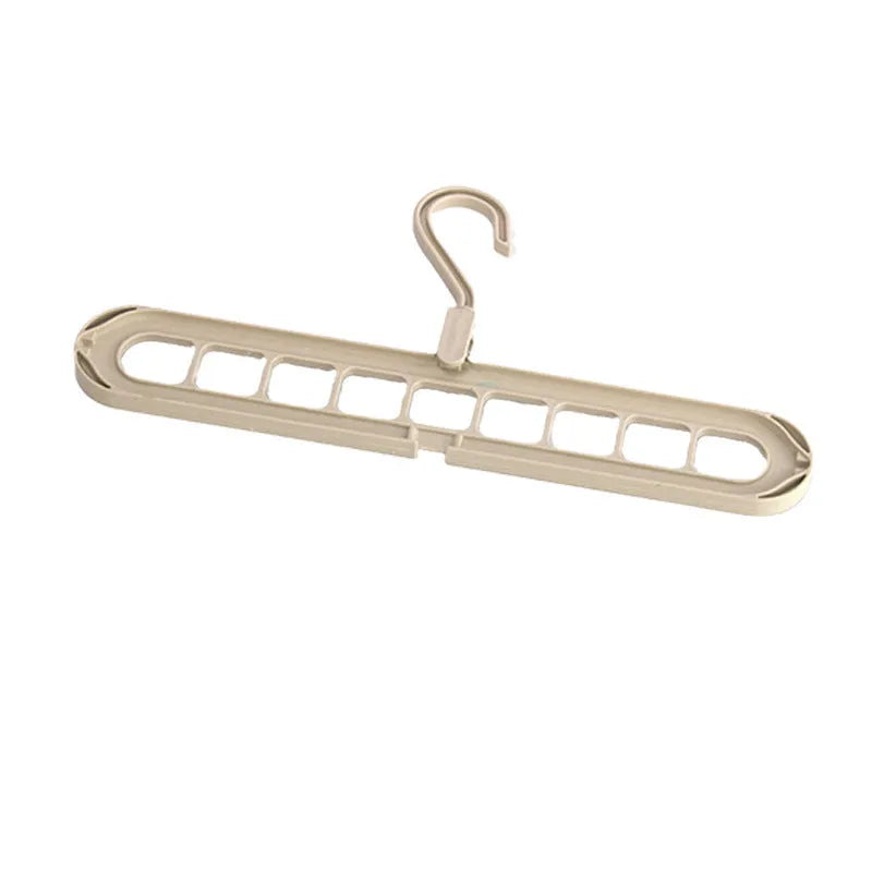 Plastic nine-hole folding pant hanger in modern simplicity style