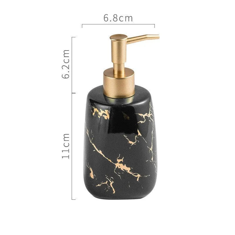 Ceramic bathroom wash set in light luxury style with decal process treatment