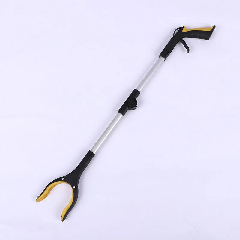 Foldable aluminium rubbish clamp with extended 80cm length and coloured handle