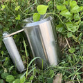 Silver stainless steel dumbbell cup overload weight plate showing 8kg cast iron construction