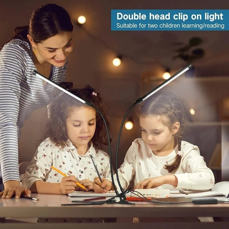 Black or white 26cm USB-powered LED desk lamp with eye protection for study