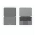 Grey wireless Bluetooth folding keyboard compatible with mobile phones and tablets