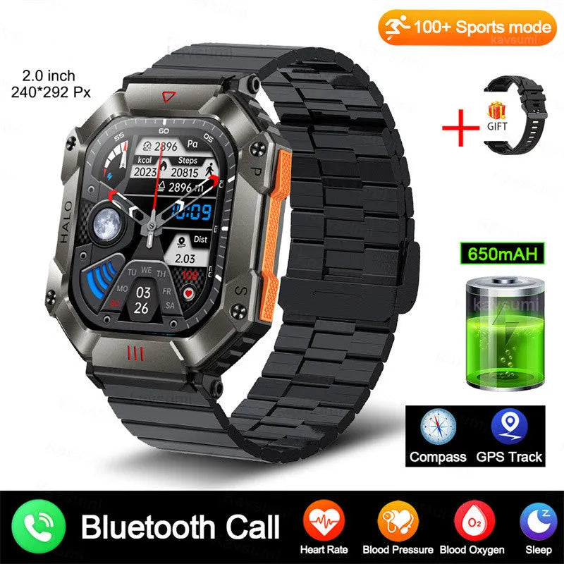 Android GPS fitness women's smart watch with black strap and waterproof display showing time and health metrics