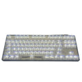 132 transparent plastic key caps for mechanical keyboard customisation with RGB lighting