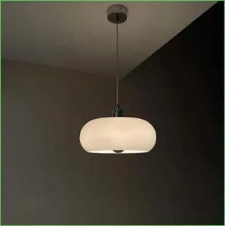 Bauhaus three headed egg tart pendant light in milk white glass for retro ceiling lighting