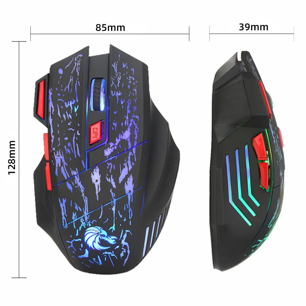 H300BK colour wired gaming mouse with luminous lighting effects on desktop