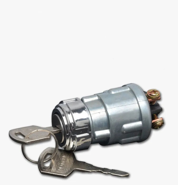 Copper ignition switch and key for truck, forklift, and agricultural vehicle use.