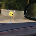 Cartoon bee car decoration with fur ball material and swing spring, 3cm size
