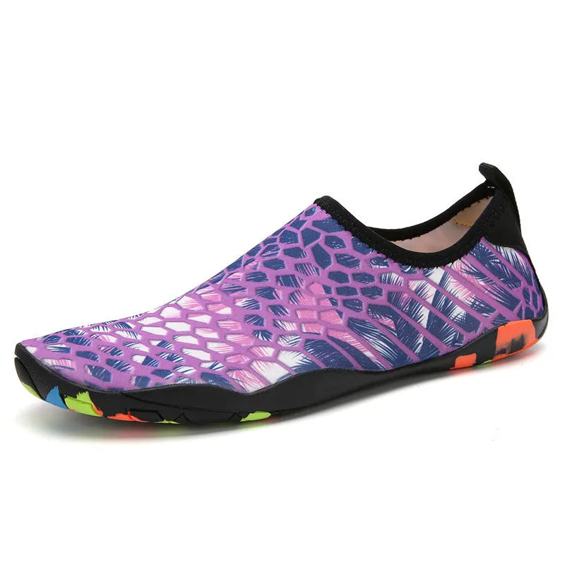 Beach wading shoes in multiple colours with Lycra fabric upper and EVA midsole