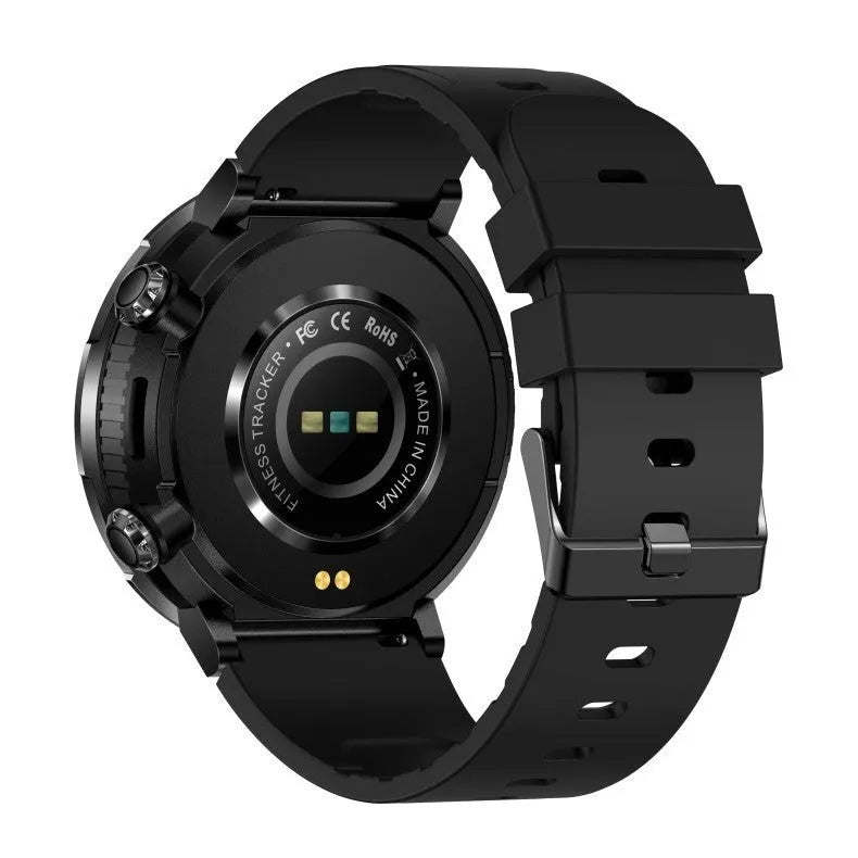 T30 Smart Watch in black with Bluetooth calling and health tracking on wrist.