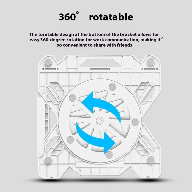 ABS plastic laptop cooling bracket in black or white colours measuring 300mm by 200mm