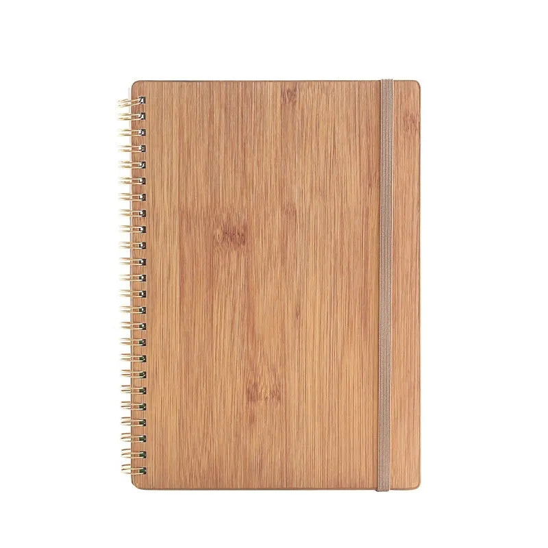 A5 erasable coil notebook with stone paper, open to show reusable pages and included pen, with custom cover options displayed.