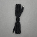 Braided paracord watch strap for Apple Watch and Samsung Huawei smartwatches in black colour