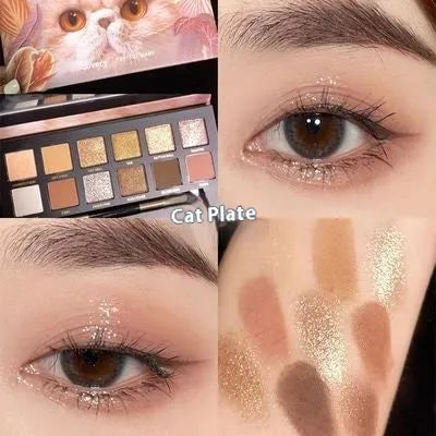 Explorer twelve-color animal themed eye shadow palette showing multiple plates