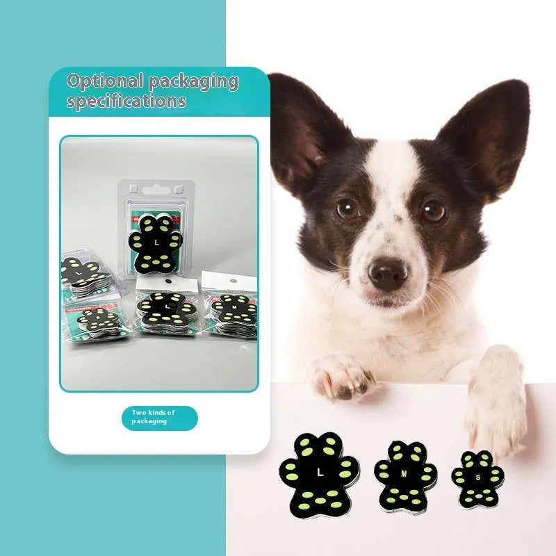 Breathable silicone cloth dog claw protection footstickers in S and M sizes