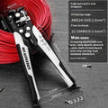 Fully automatic wire stripping pliers with high carbon steel blades for electricians